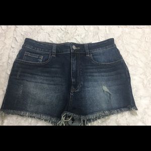 Pink Victoria Secret High Waist Jean Shorts Sz 8